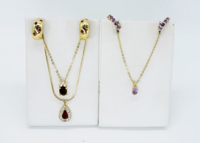 GEMSTONE SETS, NECKLACES & EARRINGS