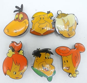6 FLINTSTONES BUTTON COVERS