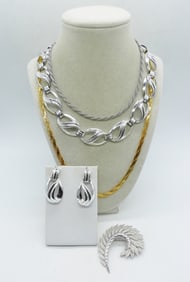 TRIFARI NECKLACES & BROOCH + OTHER