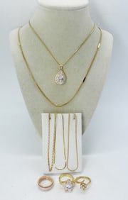 8 BRIDAL STYLE NECKLACES & RINGS