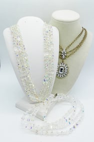 VTG GLASS BEAD NECKLACES