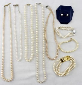 (9) FAUX PEARL LOT