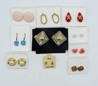 10 PAIR PIERCED EARRINGS 80s/90s