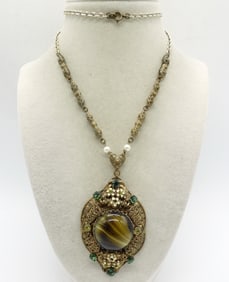 W. GERMANY BANDED ART NECKLACE