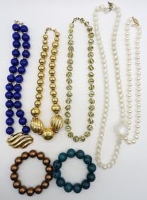 VTG CHUNKY BEAD NECKLACES BRACELETS