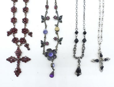 3 GOTH STYLE NECKLACES