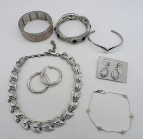 SPARKLING SILVER TONE BRACELETS & MORE