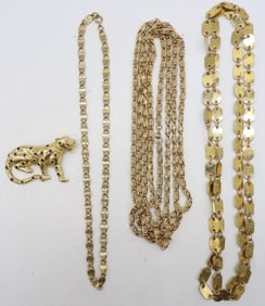 LONG FASHION NECKLACES & PIN