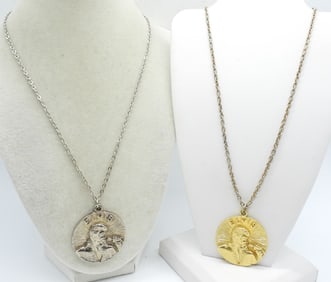 2 ELVIS PRESLEY COIN NECKLACES