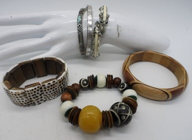 (6) SAFARI STYLE BRACELETS