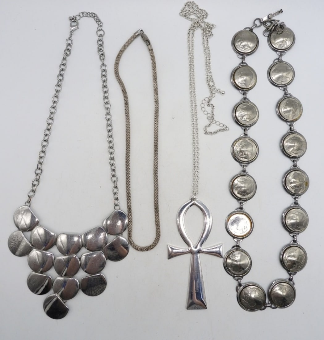 FASHION COIN BELT & 3 NECKLACES (1 of 1)