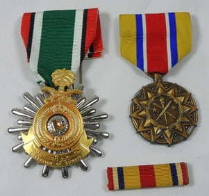 (2) MEDALS - KUWAIT & ACHIEVEMENT
