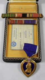 PURPLE HEART MEDAL plus (2) BARS w/