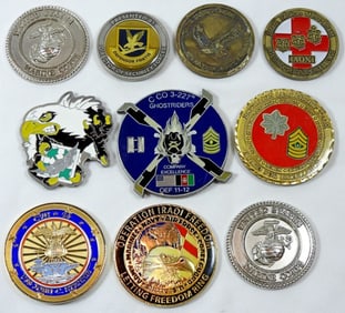 (10) CHALLENGE COINS - BATTALION LEADER