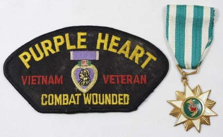 VIETNAM SERVICE MEDAL & PATCH