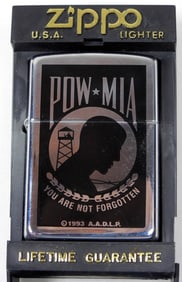 SEALED 1995 POW MIA CHROME ZIPPO LIGHTER