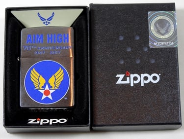 UNFIRED 2021 US AIR FORCED 70TH ANN. ZIPPO