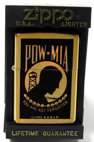 SEALED 1995 POW MIA SOLID BRASS ZIPPO