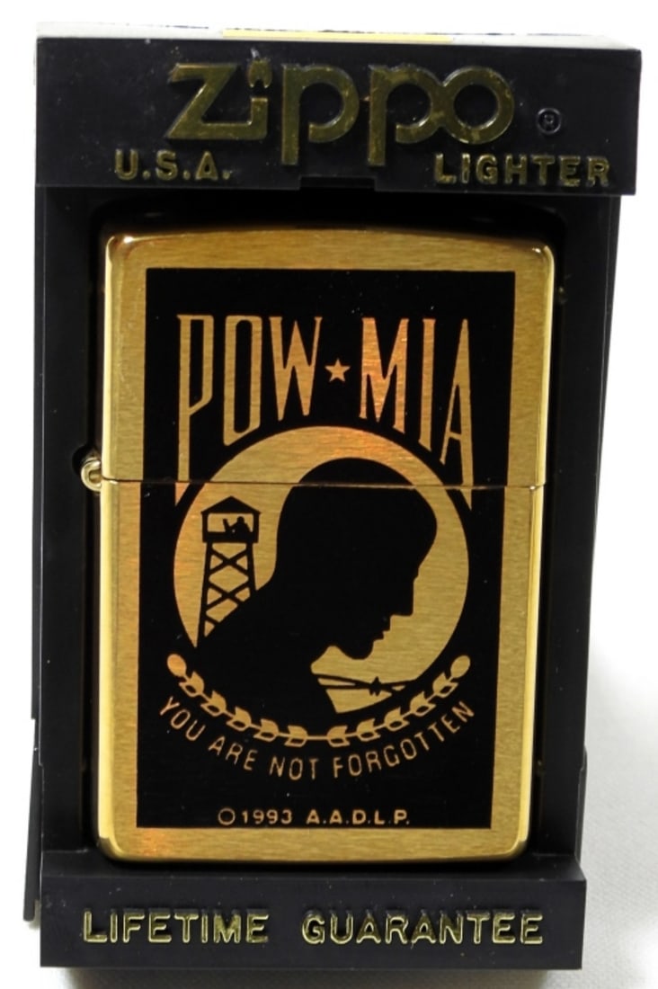 SEALED 1995 POW MIA SOLID BRASS ZIPPO (1 of 3)