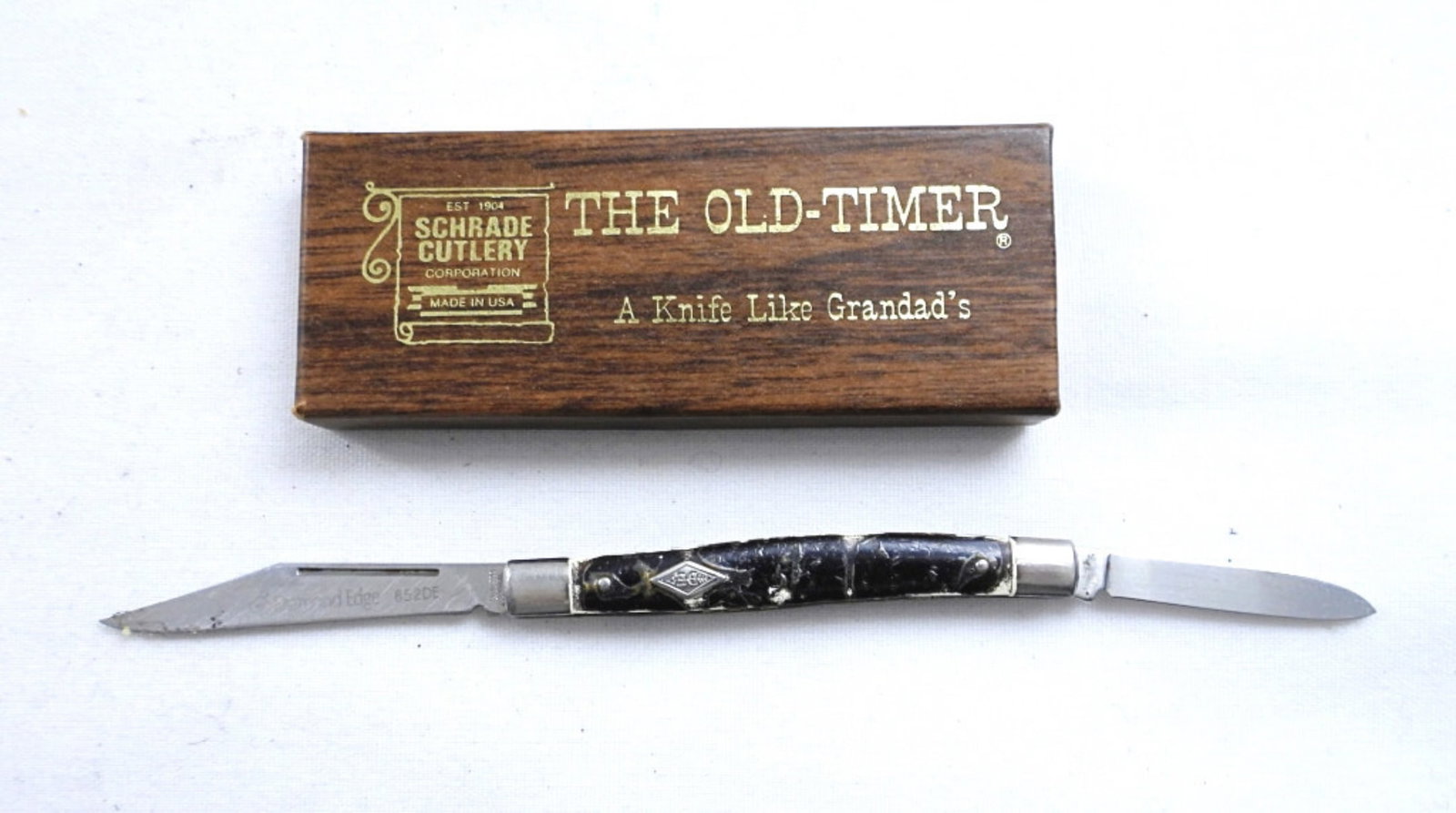 THE OLD-TIMER A KNIFE LIKE GRANDAD'S: VINTAGE SCHRADE CUTLERY MADE IN THE USA THE OLD-TIMER, A KNIFE LIFE GRANDAD'S IN ORIGINAL BOX