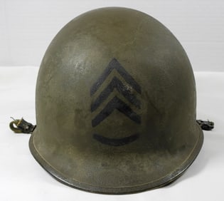 WWII STAFF SERGEANT ARMY HELMENT W/LINER