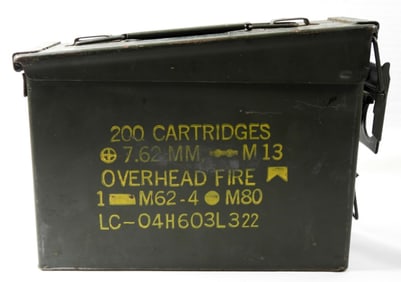 AMMO BOX CAN 7.62MM 200 CARTRIDGES