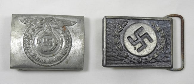 2 GERMAN BELT BUCKLES WW2
