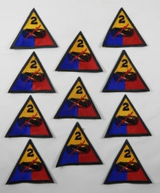 11 WWII US ARMY 2ND ARMORED DIVISION PATCHES