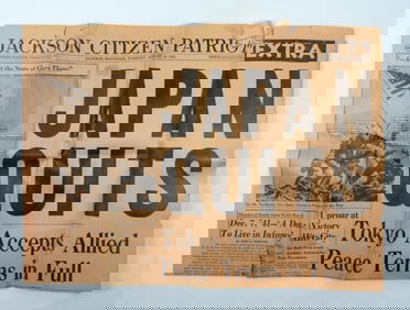 1945 JACKSON MICHIGAN WW2 NEWPAPER