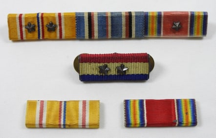 COLLECTION OF 4 WAR RIBBONS