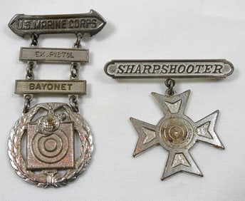 2 US MARINE CORPS PINS