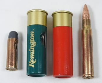 4 VARIETY BULLET STYLE POCKET KNIVES