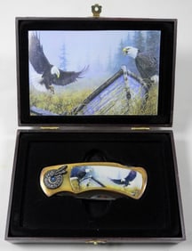 VINTAGE PAINTED ENGRAVED "EAGLE" KNIFE