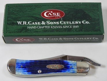 CASE XX RUSSLOCK BLUE POCKET KNIFE (61953)