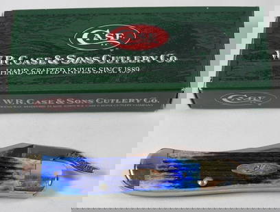 CASE XX RUSSLOCK BLUE POCKET KNIFE (61953): CASE XX RUSSLOCK BLUE POCKET KNIFE IN ORIGINAL BOX 61953 L SS