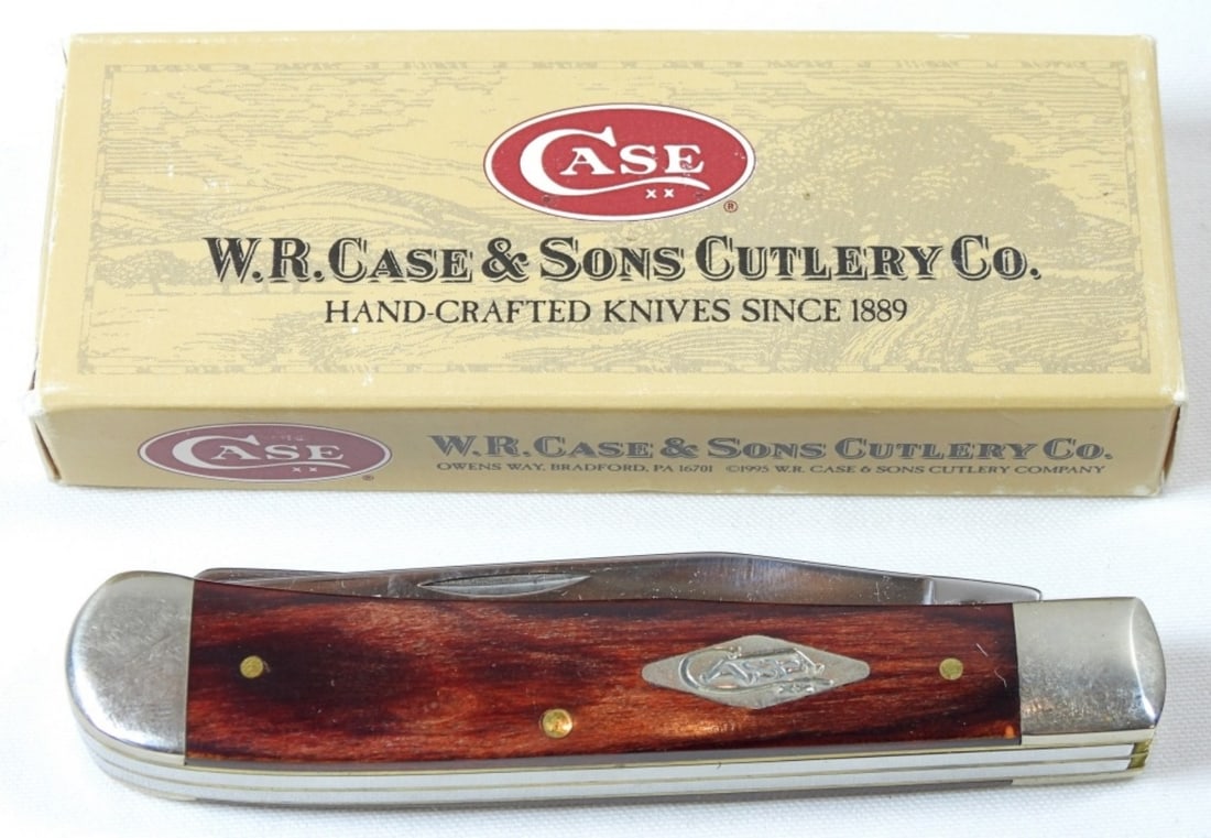 OAK WOOD HANDLE CASE KNIFE (7254) (1 of 2)