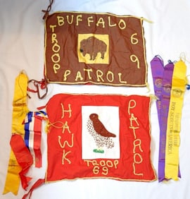 1960s BOY SCOUT RIBBONS / BANNER LOT