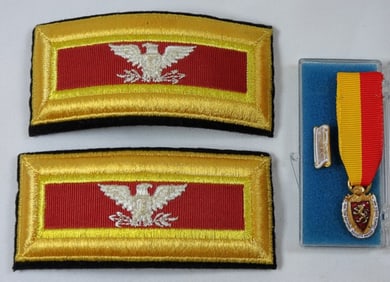 (2) EAGLE SHOULDER UNIFORM PIECES &