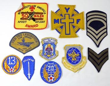(10) MILITARY PATCHES & MORE