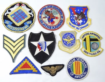 (10) MILITARY PATCHES & MORE
