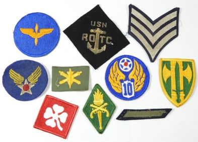 (10) MILITARY PATCHES & MORE