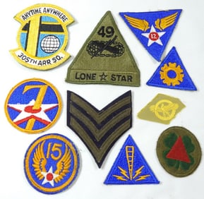 (10) MILITARY PATCHES & MORE