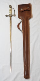 CROSS ENGRAVED COLLECTORS SWORD