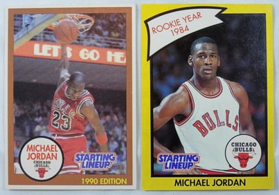 (2) 1990 STARTING LINEUP MICHAEL JORDAN