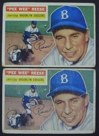 (2) 1956 TOPPS PEE WEE REESE #260