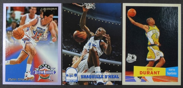 (3) BASKETBALL CARDS - SHAQ, DURANT