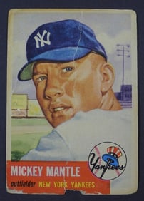1953 TOPPS #82 MICKEY MANTLE