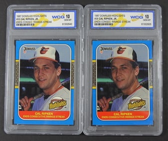 (2) 1987 DONRUSS HIGHLIGHTS RIPKEN JR