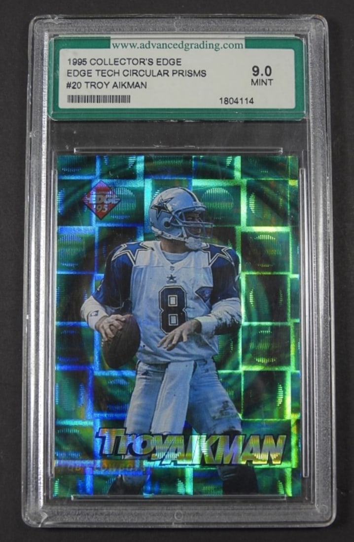 1996 EDGE TECH PRISMS AIKMAN AGS 9: COLLECTOR'S EDGE CIRCULAR PRISMS #20 TROY AIKMAN