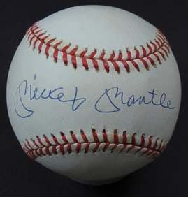 MICKEY MANTLE AUTOGRAPHED BASEBALL